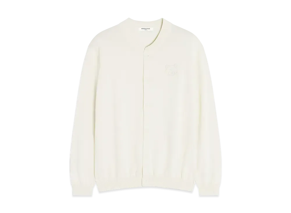 Maison Kitsune Bold Fox Head Embroidered Knit Blouson "Rich Vanilla"