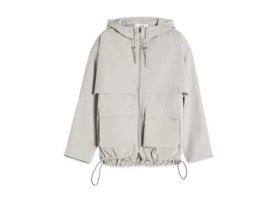 Maison Kitsune Hooded Zip Windbreaker "Truffle"