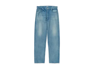 AURALEE Selvedge Faded Light Denim Wide Pants "Light Indigo"