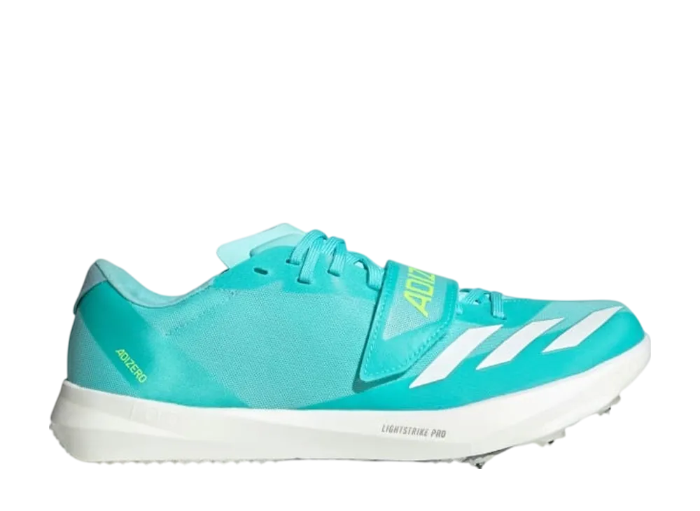 アディダス アディゼロ TJ PV トラックアンドフィールド "ブルー/ゼロメタリック/ルシッドレモン"