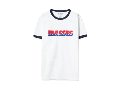 MASSES RINGER T-SHIRT STAR "WHITE/NAVY"
