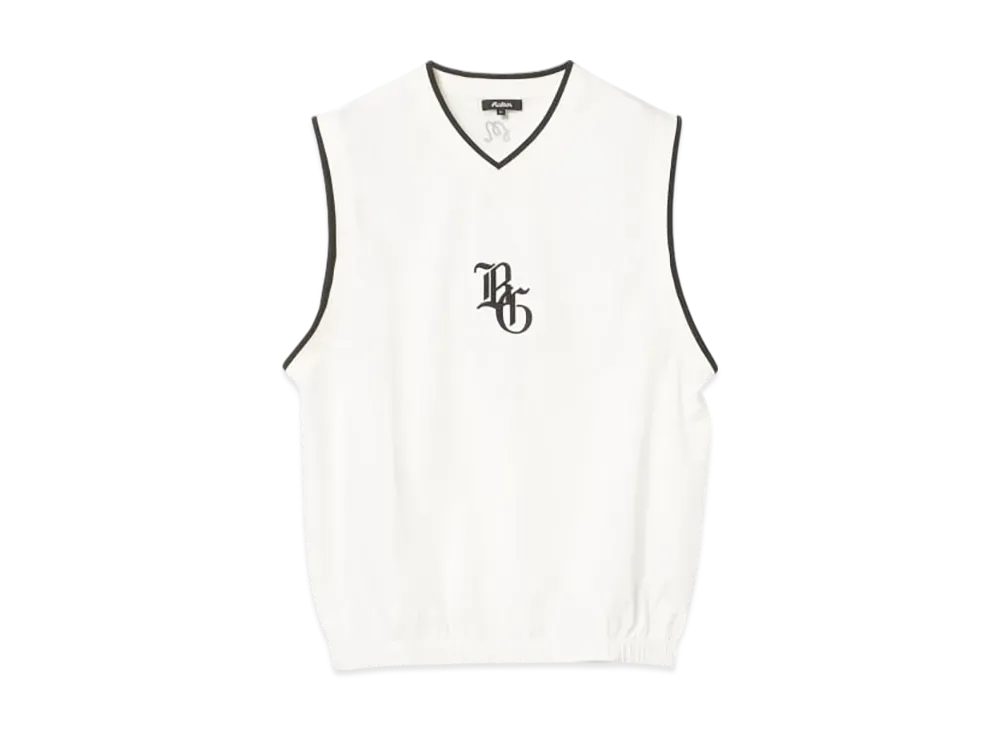 BEAMS x MALBON GOLF Exclusive Egc Nylon Pullover Vest "White"