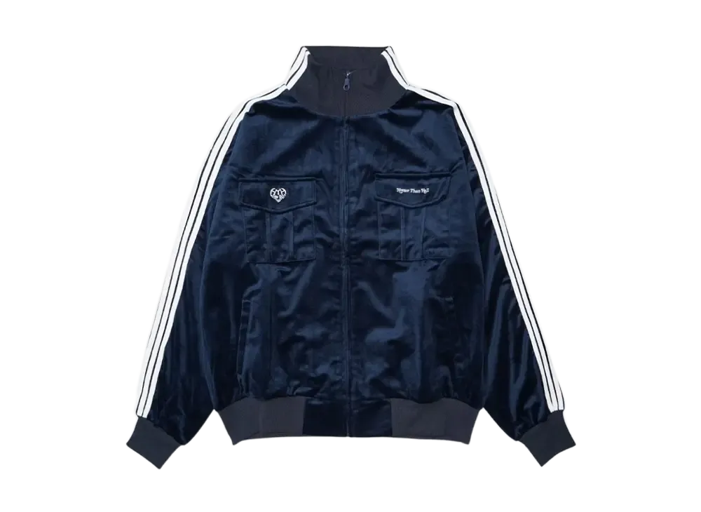 HTH velor track jacket "NAVY"