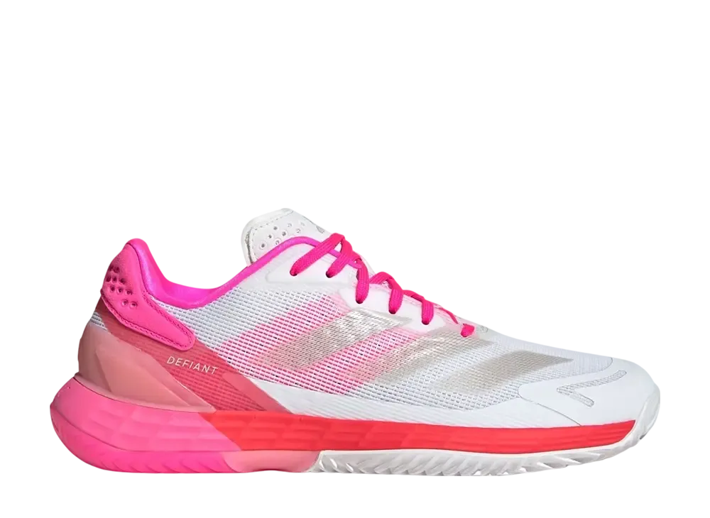 アディダス ウィメンズ デファイアント スピード2 テニス "クラウドホワイト/シャンパンメット/ルシッドピンク"