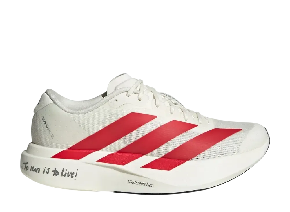 adidas Women's Adizero EVO SL "Off White/Better Scarlet/Core Black"