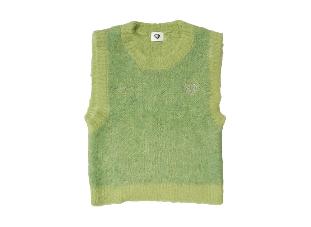 HTH shaggy vest "LIGHT GREEN"