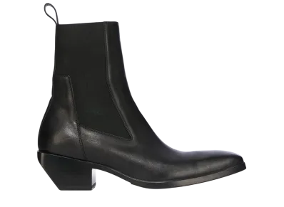 Rick Owens Hollywood Heeled Silver Boots "Black"