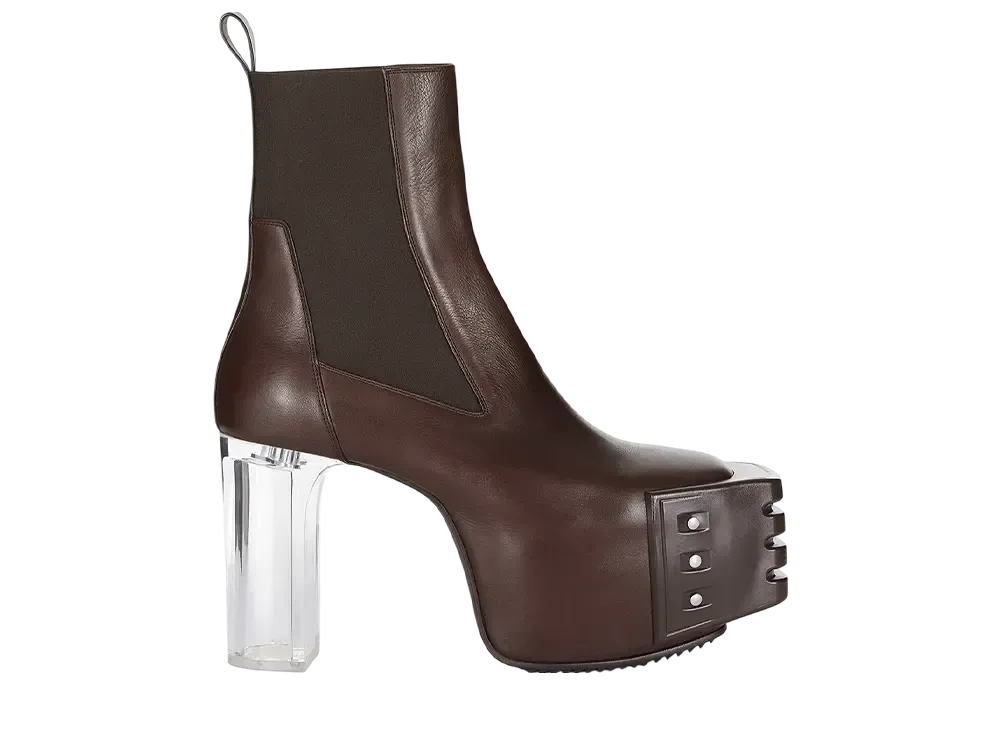 リックオウエンス ハリウッド グリルドキス45 "マホガニー/クリア"