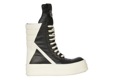 Rick Owens Hollywood Mega Geobasket "Black/Milk/Milk"