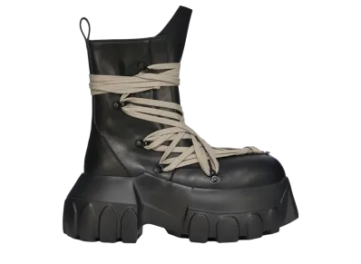 Rick Owens Hollywood Megalaced Mega Tractor "Black/Black"
