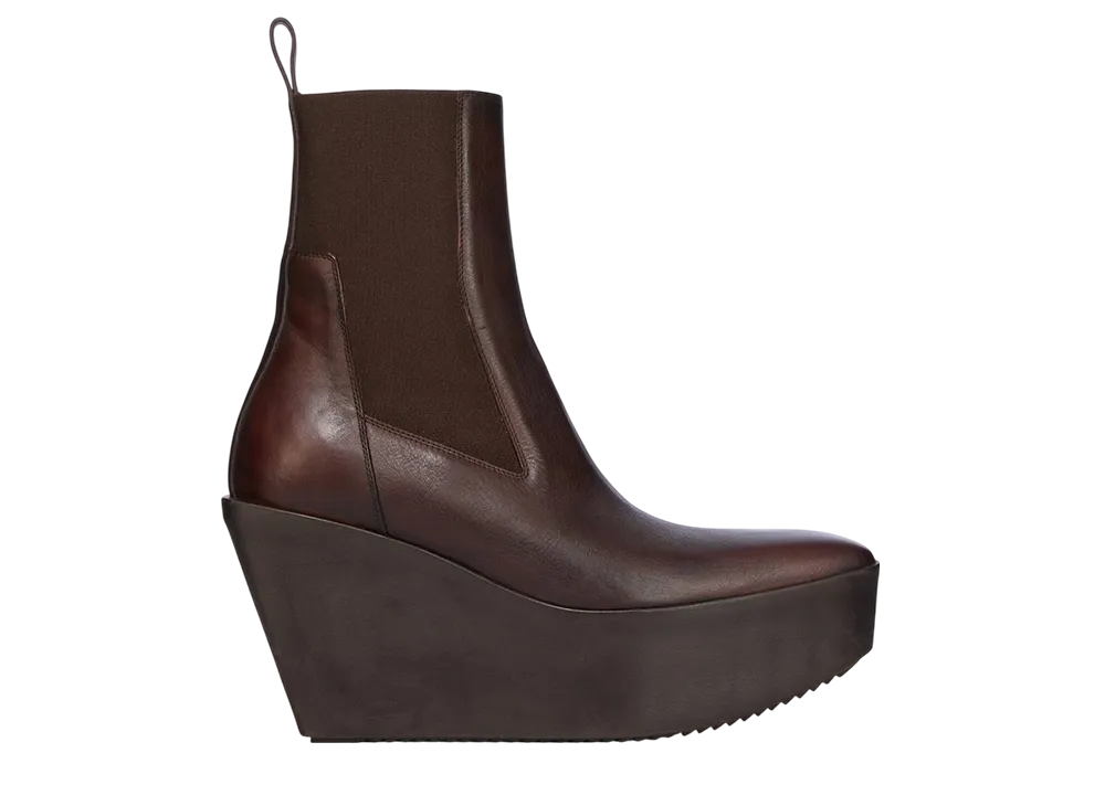 Rick Owens Hollywood Sliver Platform Beatle "Mahogany"