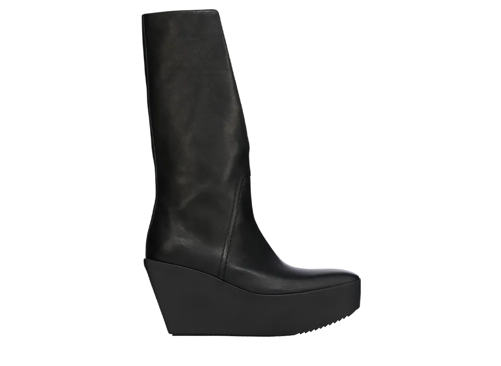 リックオウエンス ハリウッド スライバー プラットフォーム ウィングド カウボーイ  "ブラック"