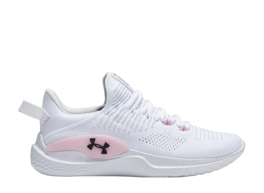 アンダーアーマー ウィメンズ UAフロー ダイナミック インテリニット "ホワイト/ステラーピンク/ブラック"