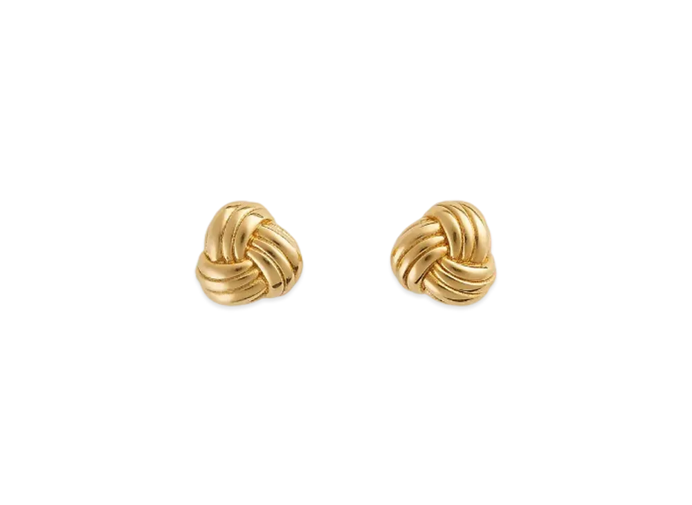 Bottega Veneta Intreccio Earrings "Yellow Gold"