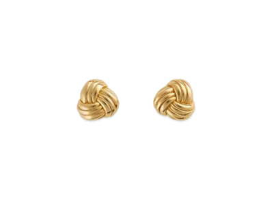 Bottega Veneta Intreccio Earrings "Yellow Gold"
