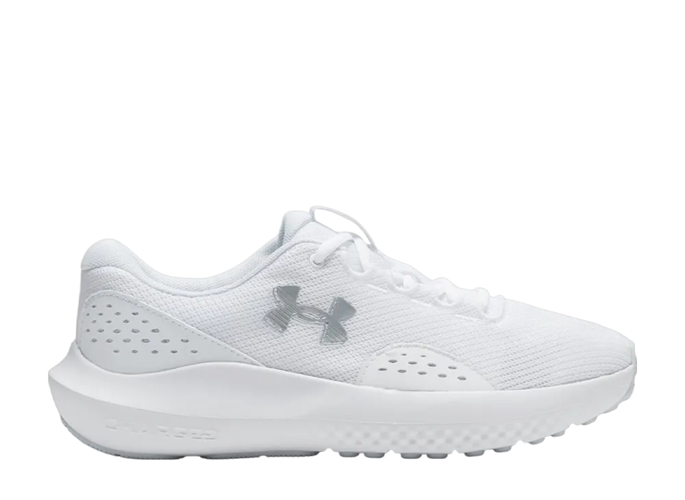 アンダーアーマー ウィメンズ UAチャージド サージ4 ワイド "ホワイト/ディスタントグレー"