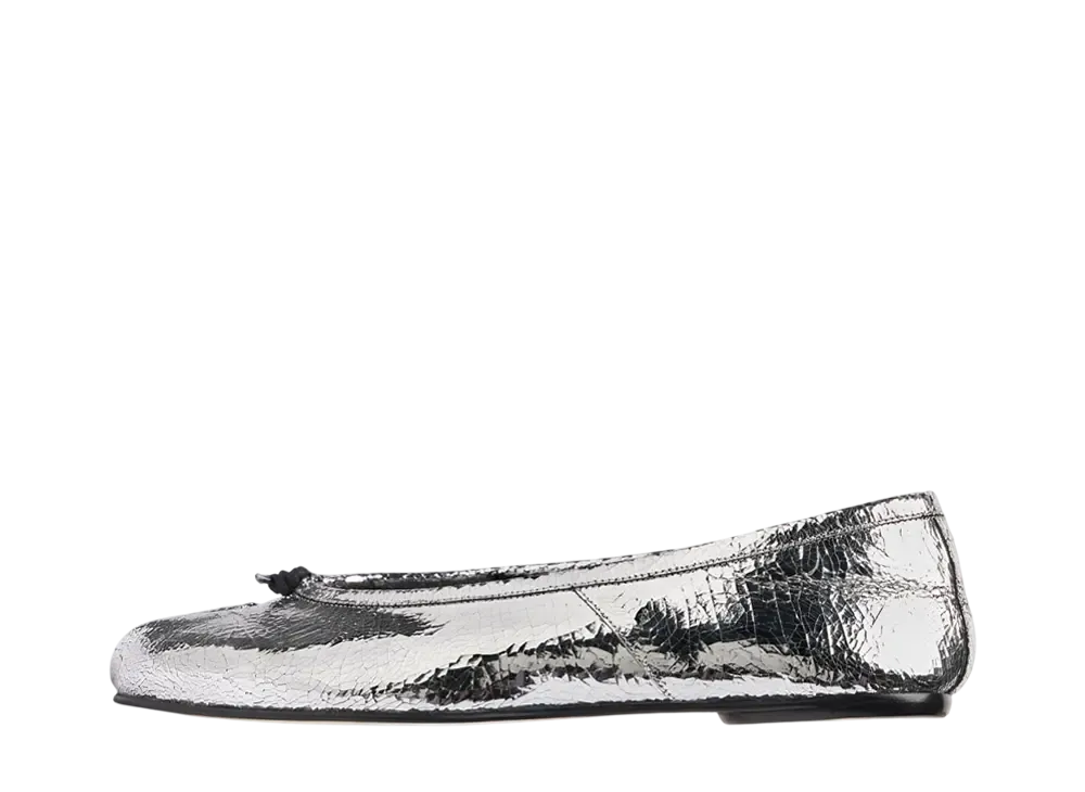 メゾンマルジェラ ウィメンズ タビ ブロークンミラー ニューバレエシューズ "シルバー"