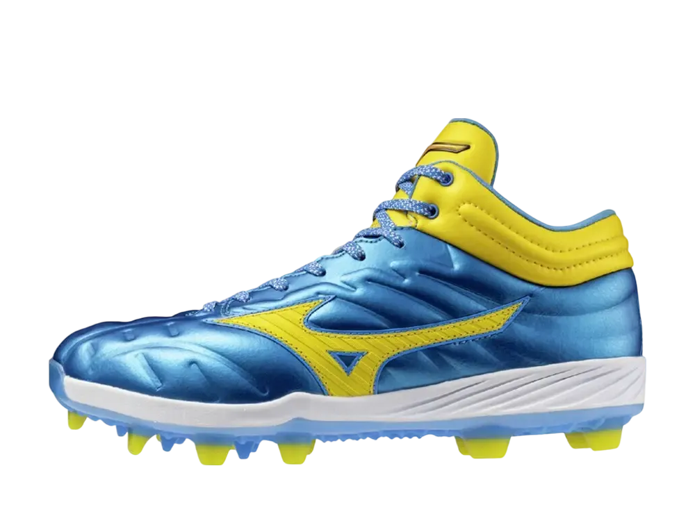 ミズノ クッションレボプロ ミッド TPU ワイド "ブルー/イエロー"