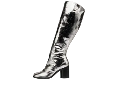 Maison Margiela Women's Tabi Broken Mirror Boots "Silver"