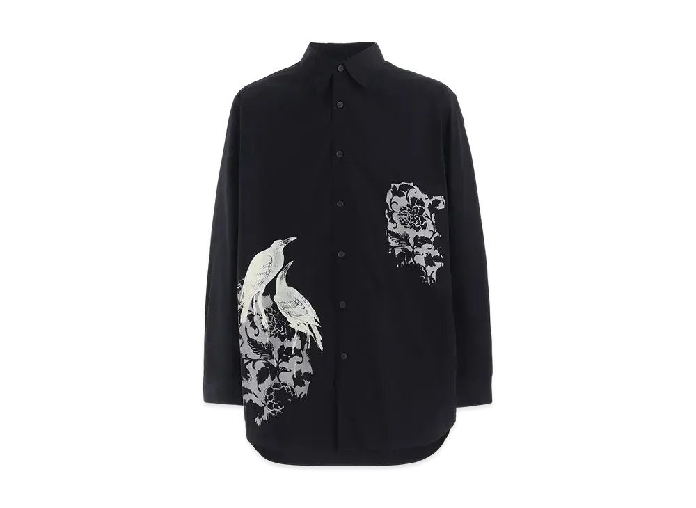 Ground Y Laforet Harajuku Limited Crow Print Graphic Shirt "Black"