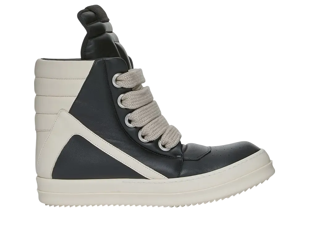 Rick Owens Hollywood Jumbo Laced Geobasket "Black/Milk/Milk"