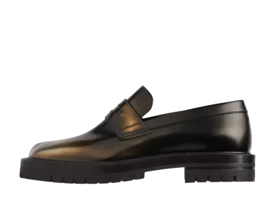 Maison Margiela Tabi County Metallic Loafers "Silver"