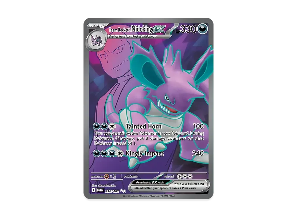 ロケット団のニドキングex UR [DRI EN 216/240]【英語版】(スカーレット&バイオレット「ダステンドライバルス」)