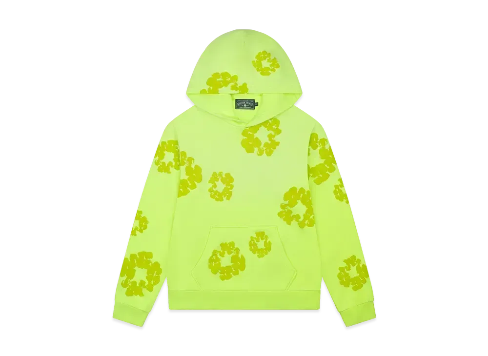 DENIM TEARS Mono Cotton Wreath Hoodie "Neon Green"