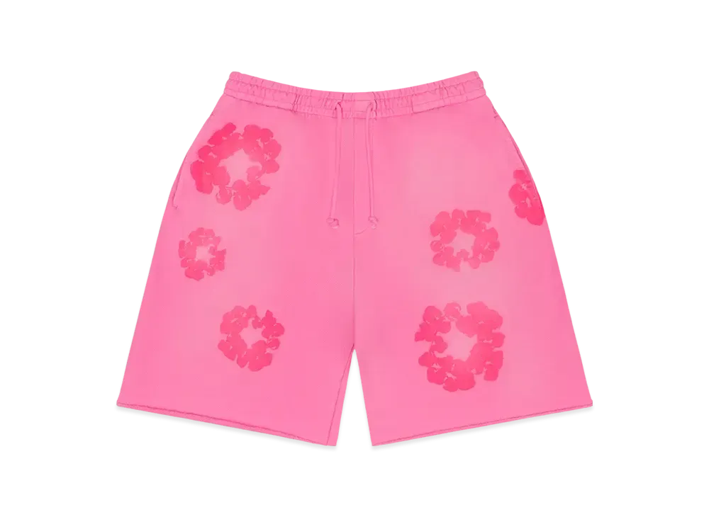 DENIM TEARS Mono Cotton Wreath Sweat Shorts "Pink"