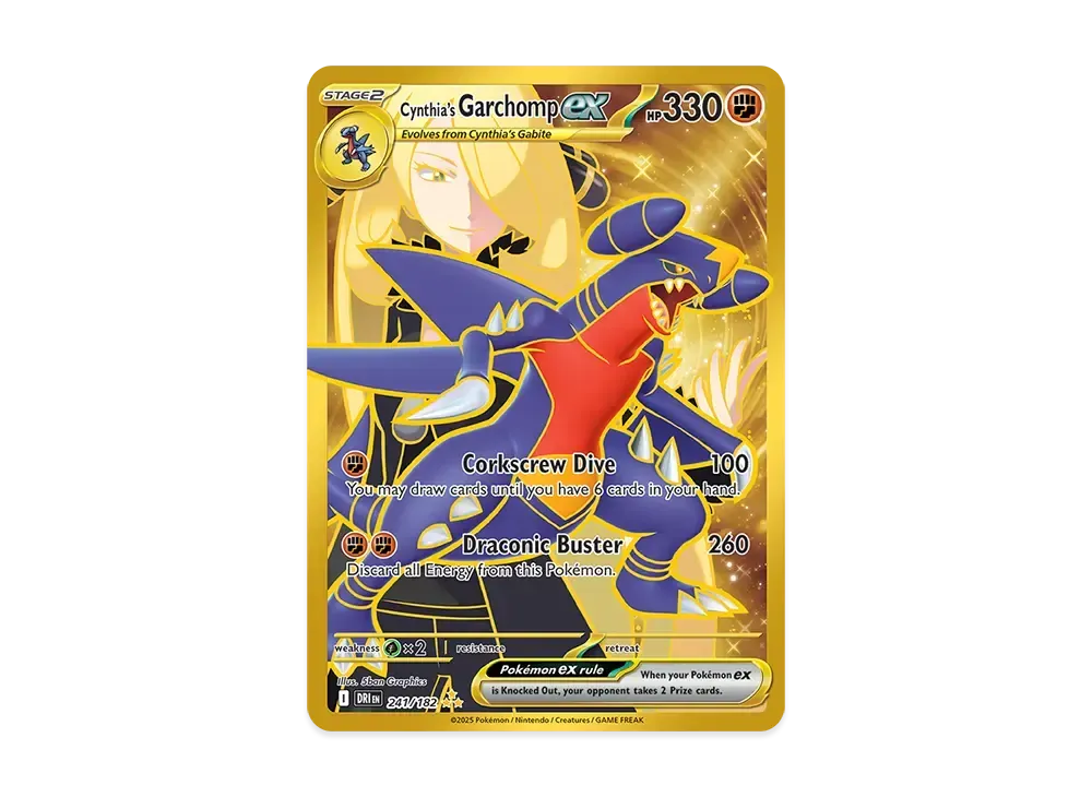 シロナのガブリアスex HR [DRI EN 241/240]【英語版】(スカーレット&バイオレット「ダステンドライバルス」)