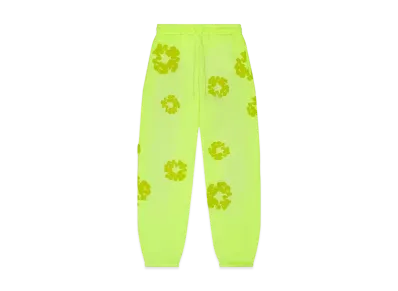 DENIM TEARS Mono Cotton Wreath Sweatpants "Neon Green"