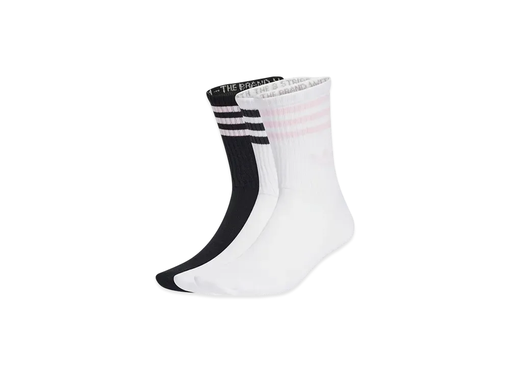 adidas 3S Crew S 3P "White/Black/Clear Pink"