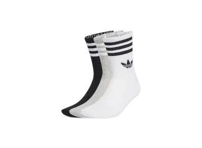 adidas 3S Crew S 3P "White/Medium Grey Heather/Black"