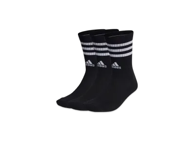 adidas 3-Stripes Cushion Crew Socks 3 Pairs "Black/White"