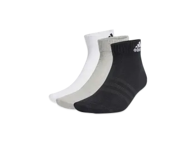 adidas Thin Lightweight Ankle Socks 3 Pairs "Medium Grey Heather/White/Black"