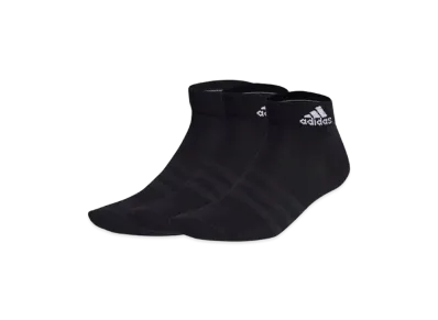 adidas Thin Lightweight Ankle Socks 3 Pairs "Black/White"