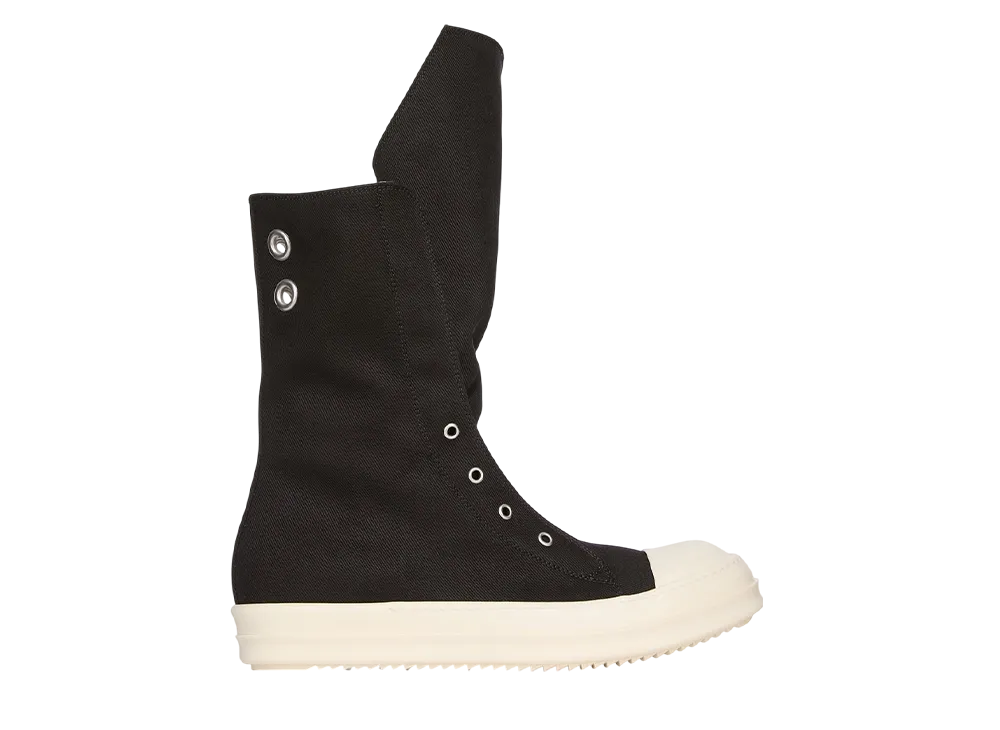 Rick Owens DRKSHDW Hollywood Boot Sneaks "Black/Milk/Milk"