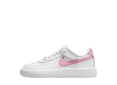 Nike PS Force 1 Low EasyOn "White/White/Medium Soft Pink"