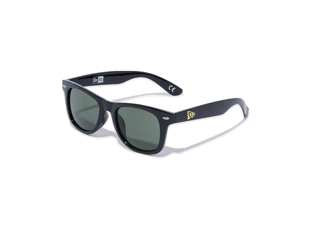NEW ERA Sunglasses Wellington Square Lens Shiny Black Frame Grey Polarized Lens "Black"