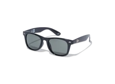 NEW ERA Sunglasses Square Lens Shiny Black Frame Green Grey Lens "Black"