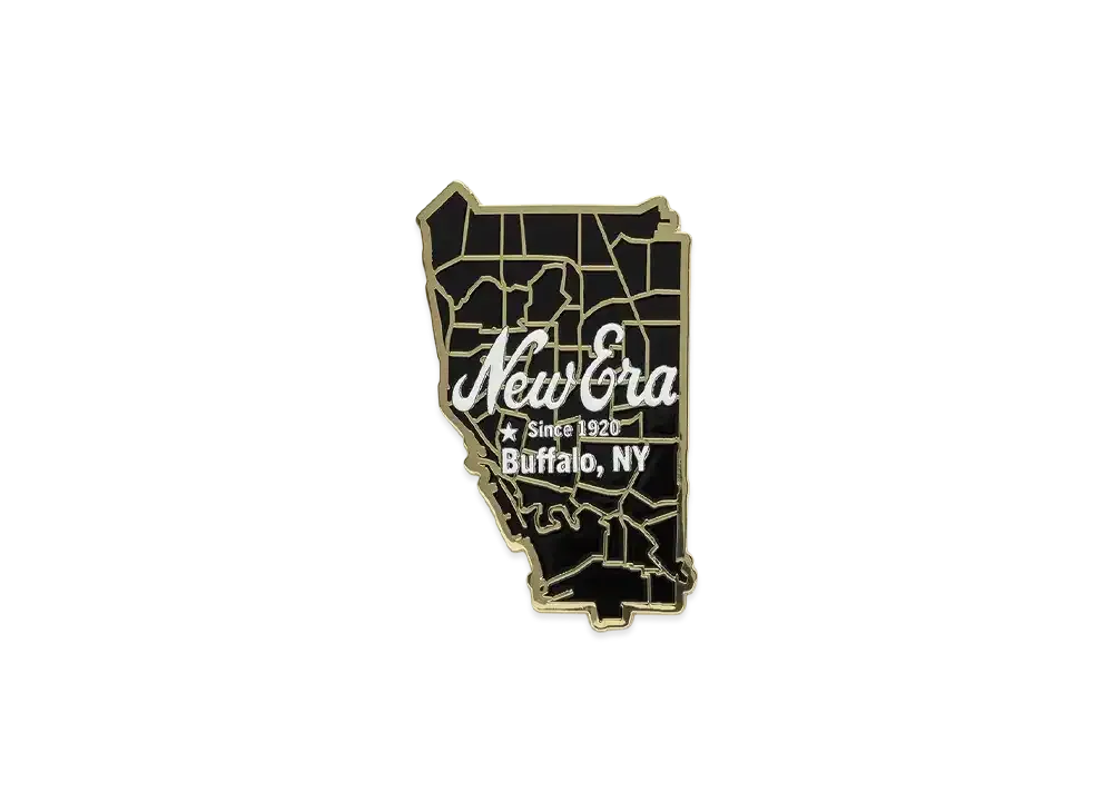 NEW ERA Cap Accessories Pins 59Fifty Day Memorial Collection Buffalo Map "Black/Gold"