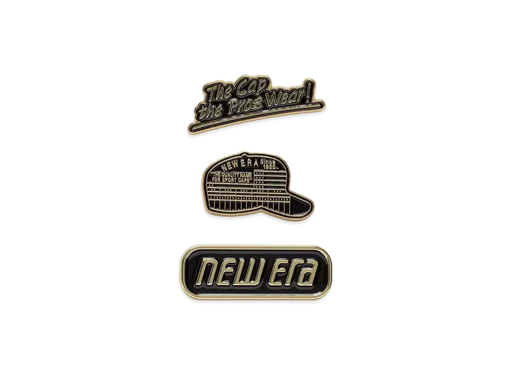 NEW ERA Cap Accessories Pins 59Fifty Day Memorial Collection 3Pack "Black/Gold"