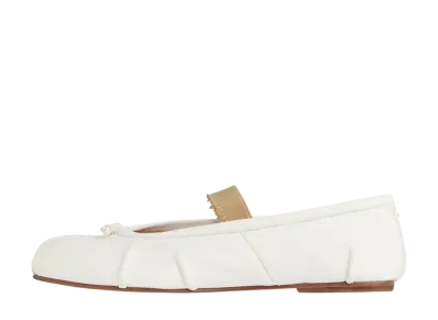 Maison Margiela Women's Tabi Elastic Band Ballerina "White"
