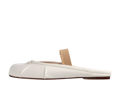 Maison Margiela Women's Tabi Elastic Band Mule "White"