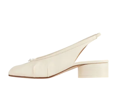 Maison Margiela Women's Tabi New Ballerina Slingbacks "White"