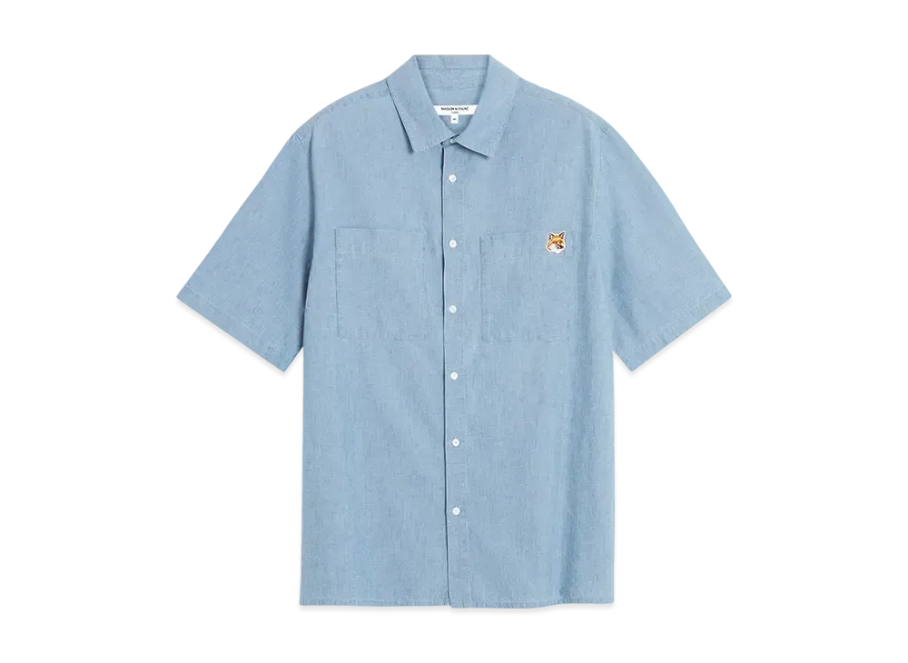Maison Kitsune Relax Short Sleeve Shirt "Indigo"
