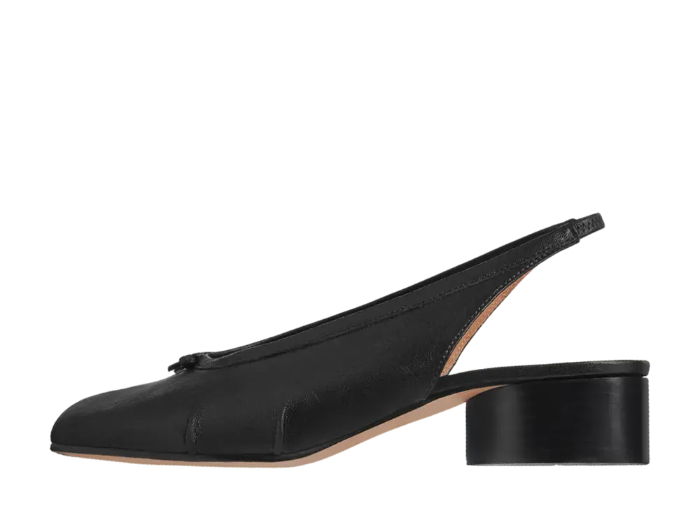 Maison Margiela Women's Tabi New Ballerina Slingbacks "Black"