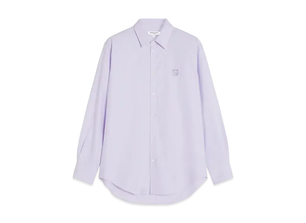 Maison Kitsune Contour Foxhead Skate Shirt "Soft Mauve"
