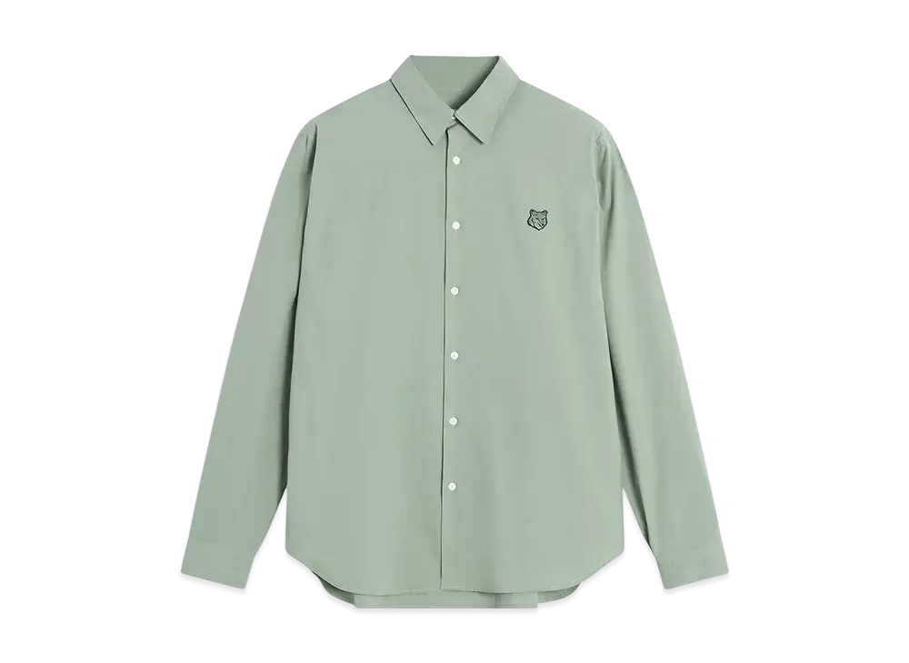 Maison Kitsune Bold Foxhead Relax Shirt "Vert De Gris"