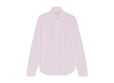 Maison Kitsune JP Exclusive Profile Fox Embroidery Stripe Shirt "Light Pink Stripes"